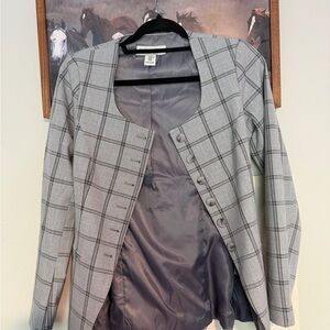 Gray Plaid Women's Jacket